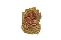 картина резная "мужик в шайке" натуральное дерево 300*200 см, банный эксперт