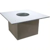 разделка огнеупорoff потолочная нержавеющая (430/0,5 мм), 500 ф200 (ппу н) составная