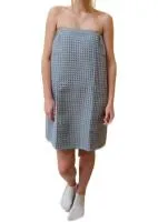 парео женское anolehome, вафельная ткань однотонная, цвет светло-серый