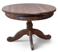 стол обеденный круглый раздвижной 115х78 (массив сосны, старение), палисандр, ирб