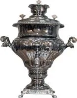 самовар угольный жаровый, 6,5 л, никелированый, персидский 10/1