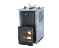 печь для бани изистим сочи м2 premium в трехстор. кожухе из талькохлорита закр.верх вх.тыльн.стор.