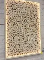 панно в рамке с подсветкой можжевеловое на щите из липы 100*180*5см автор бани 