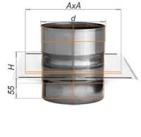 монтажная площадка ду120/220 нерж 1мм/нерж0,5мм