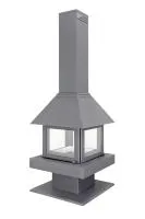 печь-камин эклипс островной 4d графит экокамин