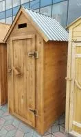 туалет дачный деревянный 2,1х1х1 м, крыша двухскатная, без стульчака, банный перец