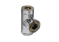 тройник феррум утепленный угол 90° нержавеющий (430/0,8мм)/зеркальный, ф115/200, по воде ral 9005