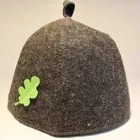 шапка банная с аппликацией "дубовый лист" темный