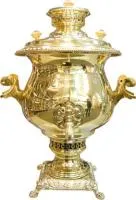 самовар угольный жаровый, 6 л, латунный, персидский, 2005/3