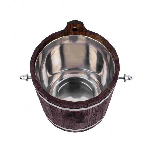 обливное устройство 16л с нержавеющей вставкой woodson дуб темный