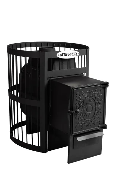 печь для бани торнадо-16 чугунная дт-4 сетка дровяная