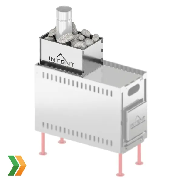 каменка intent универсальная дровяная для мобильной бани морж