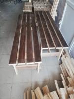 лавка 1500*400*480, липа , горячего тиснения венге, пэм