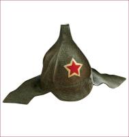 шапка "буденовка" серая банные штучки